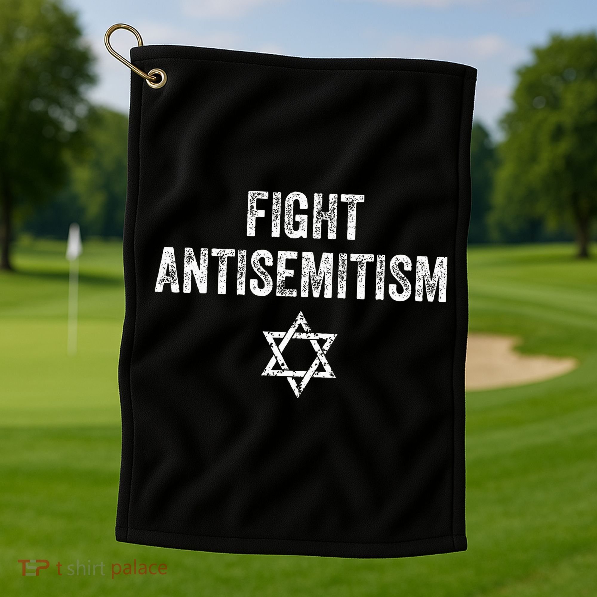 Fight Antisemitism Stop the Hate Jewish Pride  Golf Towel