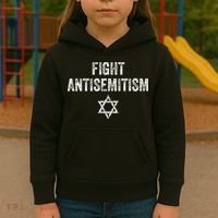 Fight Antisemitism Stop the Hate Jewish Pride  Kids Hoodie thumb 3