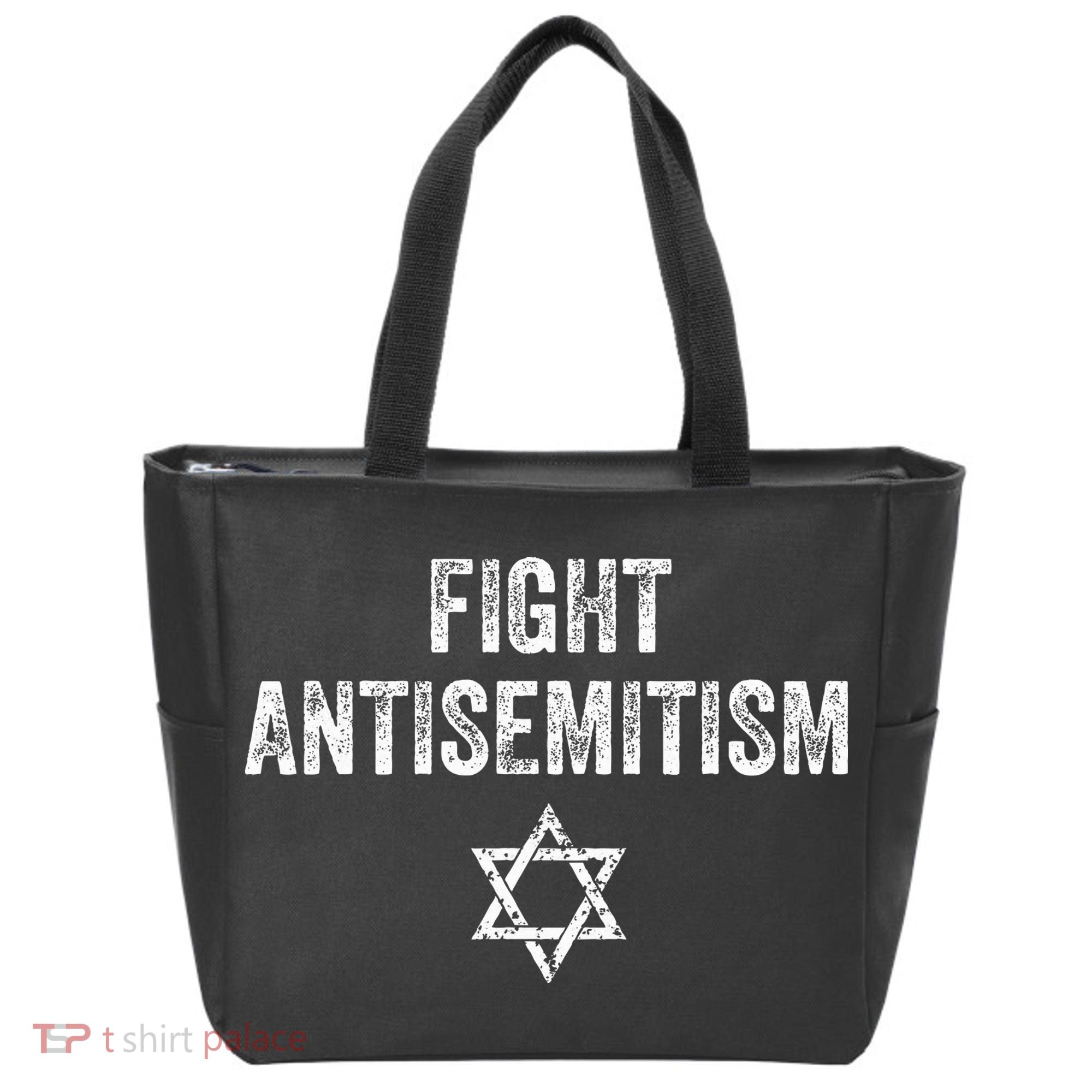 Fight Antisemitism Stop the Hate Jewish Pride  Tote Bag