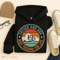 Father And Son Best Friends For Life Matching Father's Day Hoodie thumb 4
