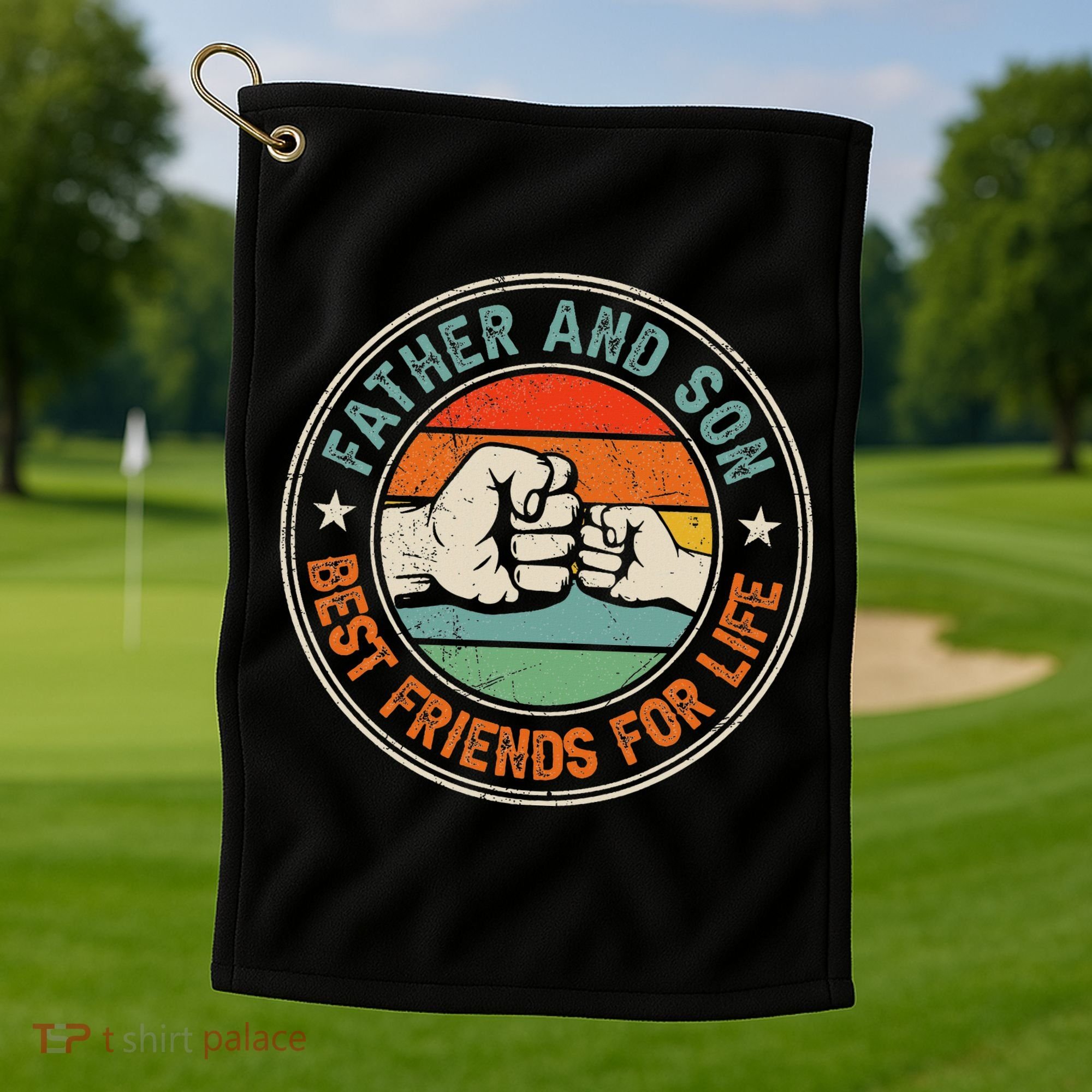 Father And Son Best Friends For Life Matching Father's Day Golf Towel