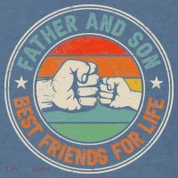 Father And Son Best Friends For Life Matching Father's Day Garment-Dyed Sweatshirt thumb 2