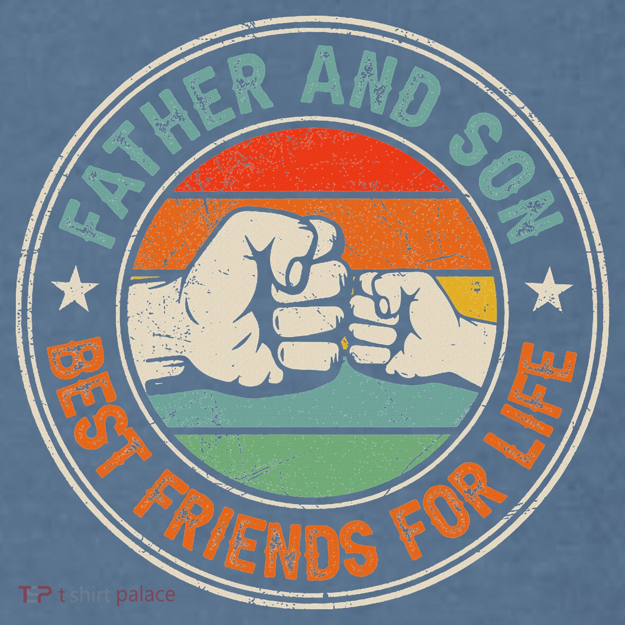 Father And Son Best Friends For Life Matching Father's Day Garment-Dyed Sweatshirt