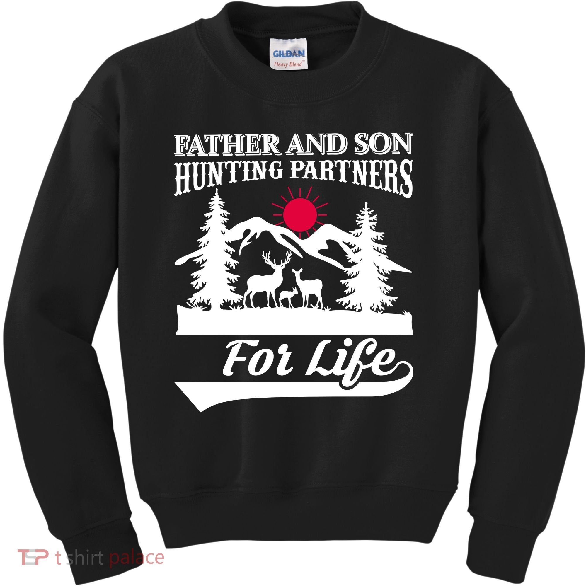 Father And Son Hunting Partners For Life Kids Sweatshirt