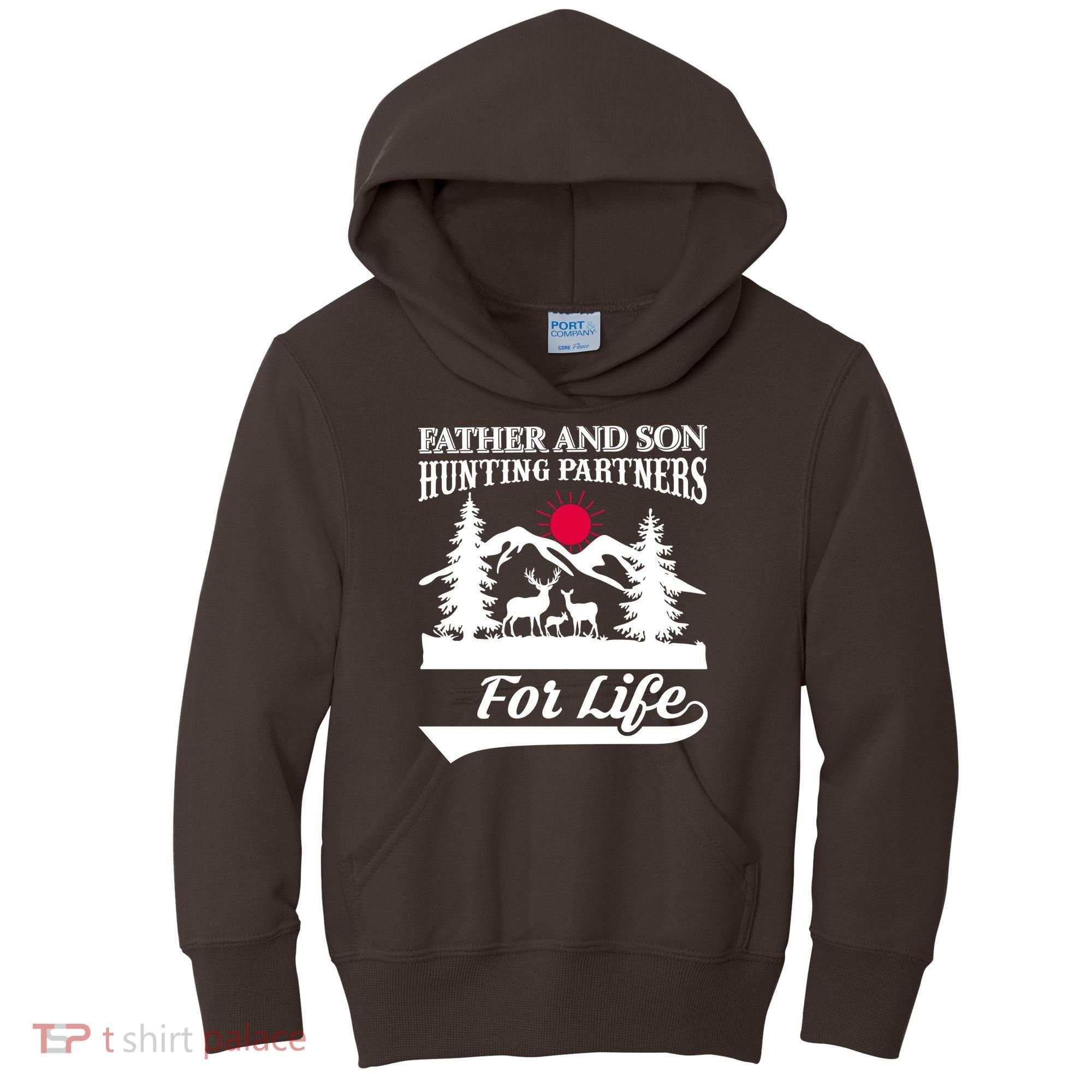 Father And Son Hunting Partners For Life Kids Hoodie