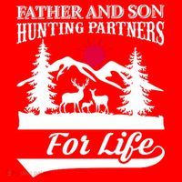 Father And Son Hunting Partners For Life Santa Hat thumb 1