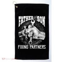 Father And Son Mechanic Mechanic FatherS Day Gift Golf Towel thumb 0