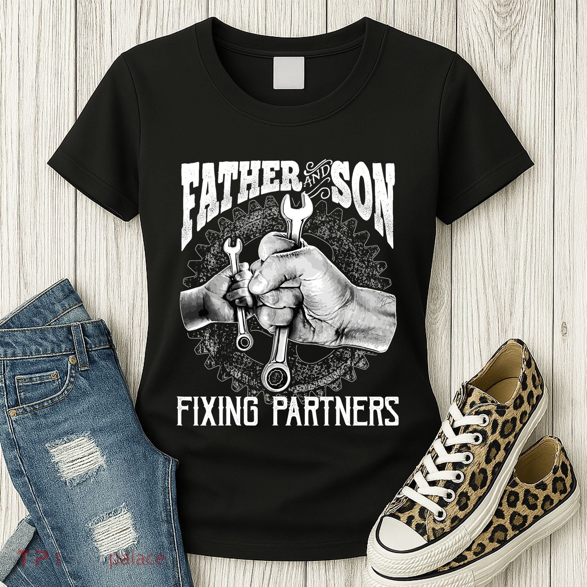 Father And Son Mechanic Mechanic FatherS Day Gift Women's T-Shirt