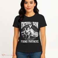 Father And Son Mechanic Mechanic FatherS Day Gift Women's T-Shirt thumb 4