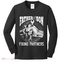 Father And Son Mechanic Mechanic FatherS Day Gift Kids Long Sleeve Shirt thumb 0