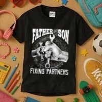 Father And Son Mechanic Mechanic FatherS Day Gift Kids T-Shirt thumb 3