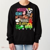 Farm Animals Sounds Oink Baa Neigh Cluck Moo Farmer Women's Sweatshirt thumb 0