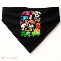 Farm Animals Sounds Oink Baa Neigh Cluck Moo Farmer USA-Made Doggie Bandana thumb 0