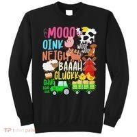 Farm Animals Sounds Oink Baa Neigh Cluck Moo Farmer Sweatshirt thumb 0