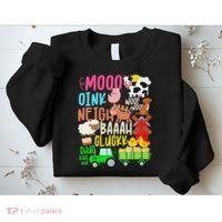 Farm Animals Sounds Oink Baa Neigh Cluck Moo Farmer Sweatshirt thumb 2