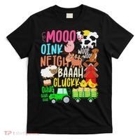 Farm Animals Sounds Oink Baa Neigh Cluck Moo Farmer T-Shirt thumb 0
