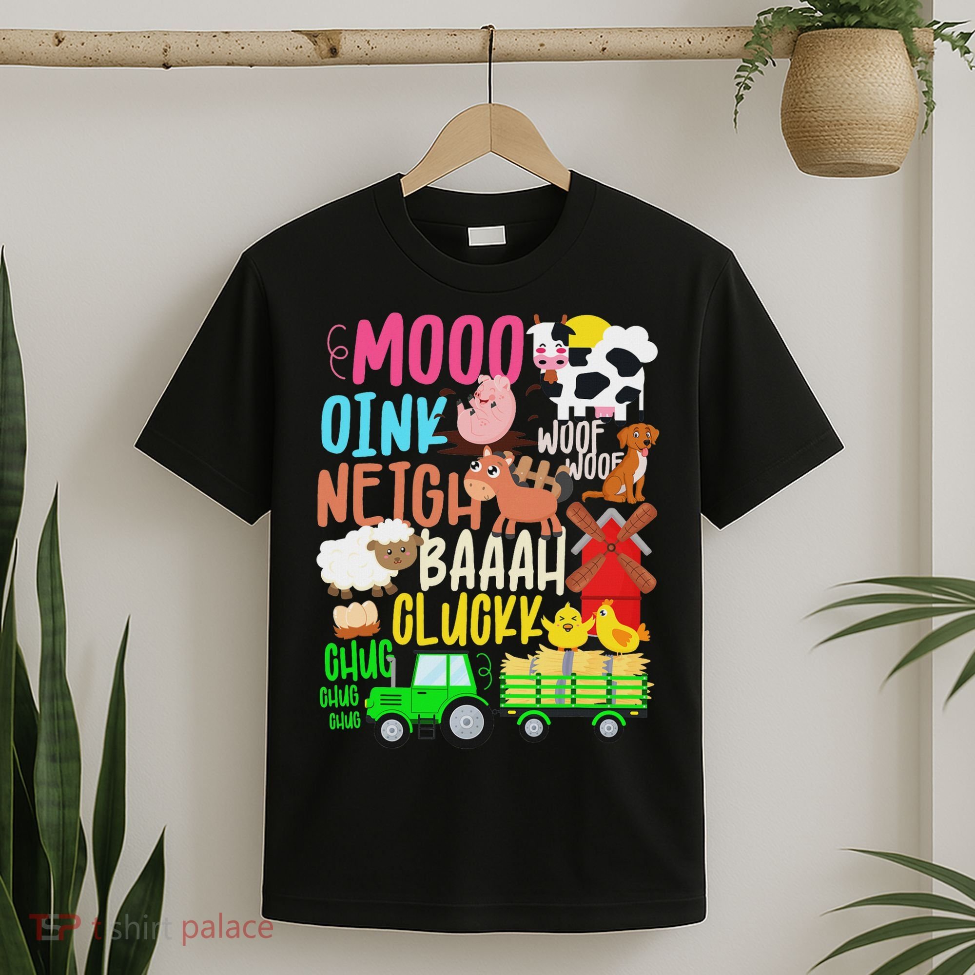 Farm Animals Sounds Oink Baa Neigh Cluck Moo Farmer T-Shirt
