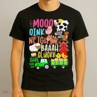 Farm Animals Sounds Oink Baa Neigh Cluck Moo Farmer T-Shirt thumb 3
