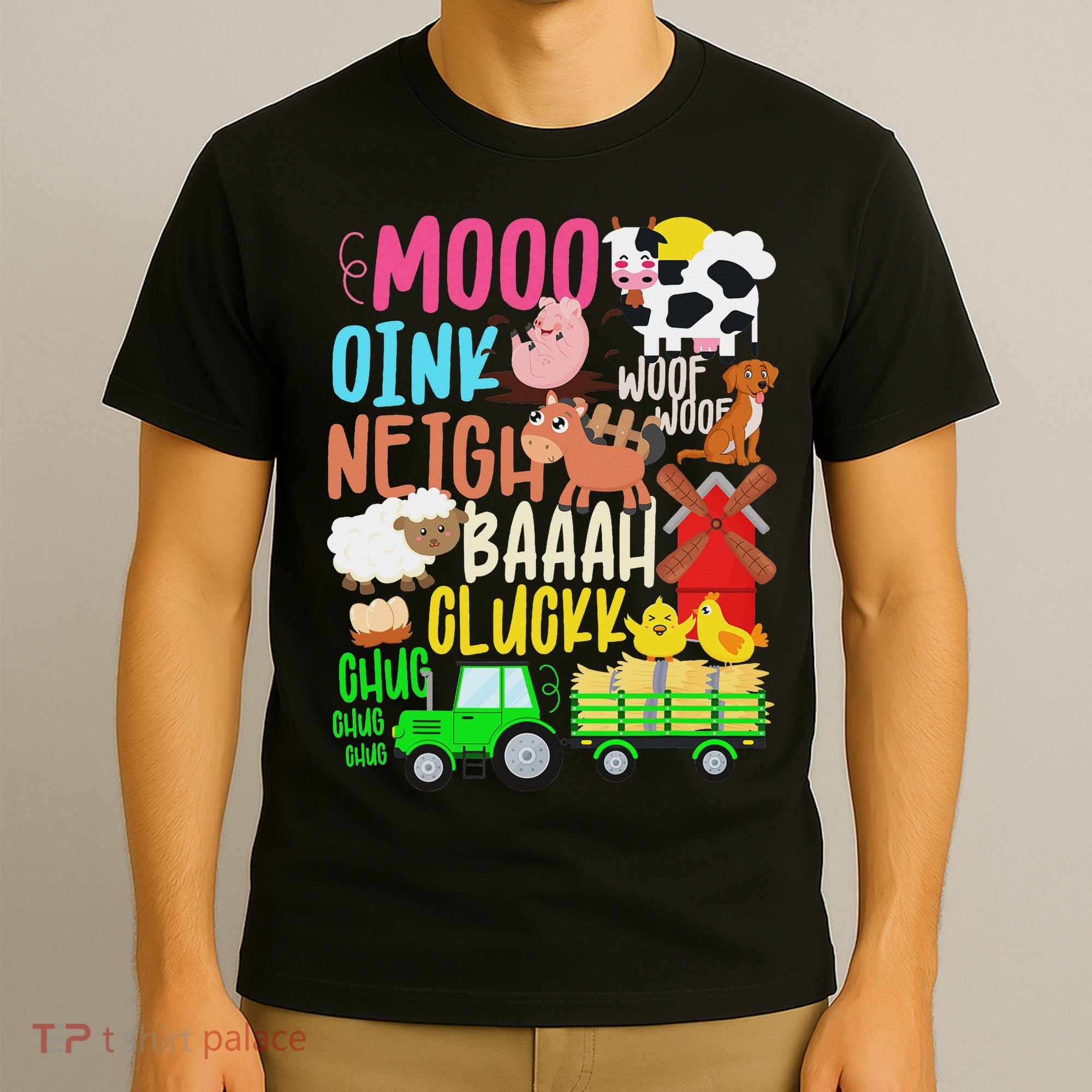 Farm Animals Sounds Oink Baa Neigh Cluck Moo Farmer T-Shirt