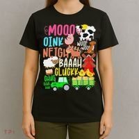 Farm Animals Sounds Oink Baa Neigh Cluck Moo Farmer T-Shirt thumb 4