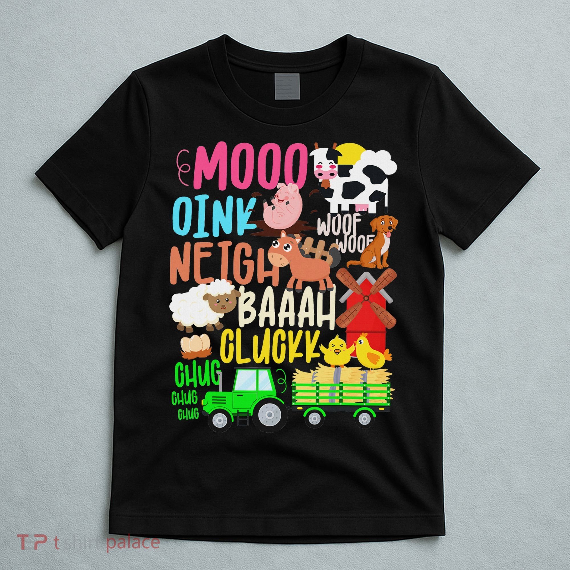 Farm Animals Sounds Oink Baa Neigh Cluck Moo Farmer T-Shirt