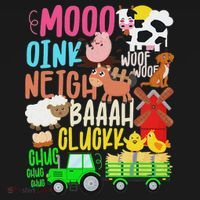 Farm Animals Sounds Oink Baa Neigh Cluck Moo Farmer T-Shirt thumb 7
