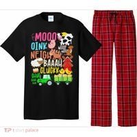 Farm Animals Sounds Oink Baa Neigh Cluck Moo Farmer Pajama Set thumb 0