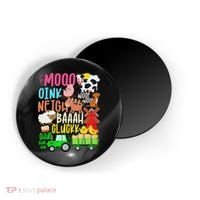 Farm Animals Sounds Oink Baa Neigh Cluck Moo Farmer Magnet thumb 0