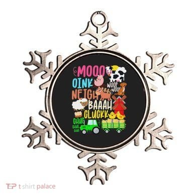 Farm Animals Sounds Oink Baa Neigh Cluck Moo Farmer Ornament