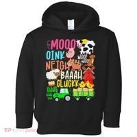 Farm Animals Sounds Oink Baa Neigh Cluck Moo Farmer Toddler Hoodie thumb 0