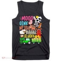 Farm Animals Sounds Oink Baa Neigh Cluck Moo Farmer Tank Top thumb 0