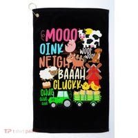 Farm Animals Sounds Oink Baa Neigh Cluck Moo Farmer Golf Towel thumb 0