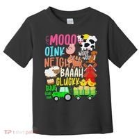 Farm Animals Sounds Oink Baa Neigh Cluck Moo Farmer Toddler T-Shirt thumb 0