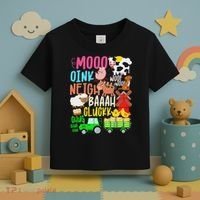Farm Animals Sounds Oink Baa Neigh Cluck Moo Farmer Toddler T-Shirt thumb 3