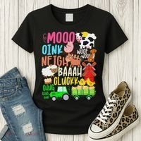 Farm Animals Sounds Oink Baa Neigh Cluck Moo Farmer Women's T-Shirt thumb 3