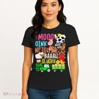 Farm Animals Sounds Oink Baa Neigh Cluck Moo Farmer Women's T-Shirt thumb 4
