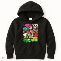 Farm Animals Sounds Oink Baa Neigh Cluck Moo Farmer Kids Hoodie thumb 0