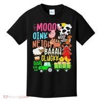 Farm Animals Sounds Oink Baa Neigh Cluck Moo Farmer Kids T-Shirt thumb 0