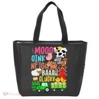 Farm Animals Sounds Oink Baa Neigh Cluck Moo Farmer Tote Bag thumb 0