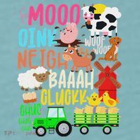 Farm Animals Sounds Oink Baa Neigh Cluck Moo Farmer Sueded Cloud Jersey T-Shirt thumb 2