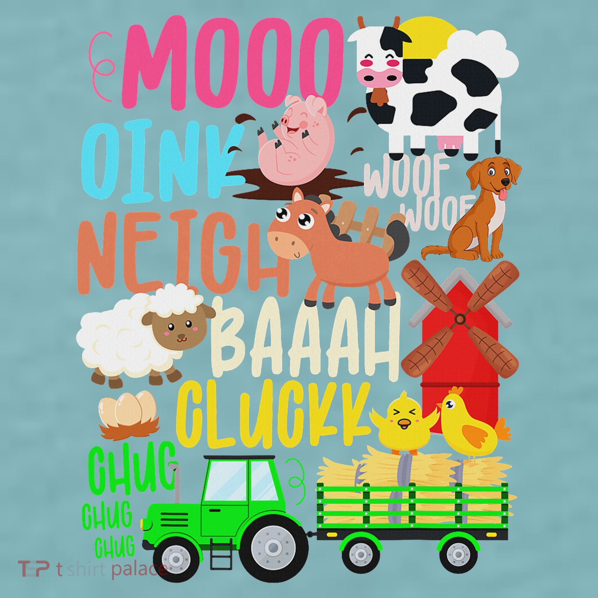 Farm Animals Sounds Oink Baa Neigh Cluck Moo Farmer Sueded Cloud Jersey T-Shirt