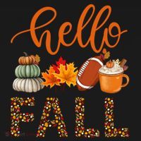 Fall Autumn Seasonal Wear Tis The Season Hello Fall Gift Ornament thumb 1