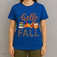 Fall Autumn Seasonal Wear Tis The Season Hello Fall Gift T-Shirt thumb 4