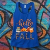 Fall Autumn Seasonal Wear Tis The Season Hello Fall Gift Women's Tank Top thumb 3