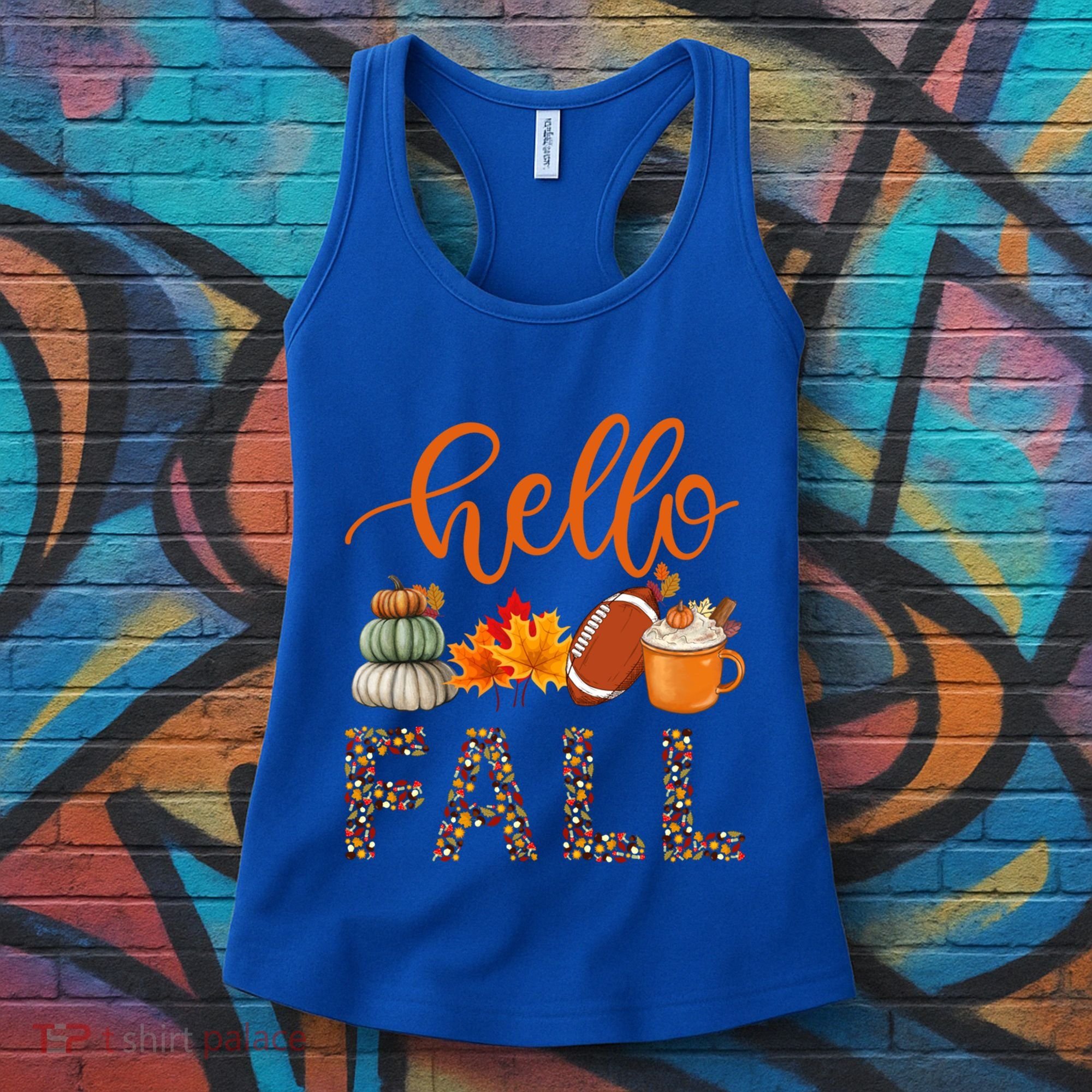 Fall Autumn Seasonal Wear Tis The Season Hello Fall Gift Women's Tank Top