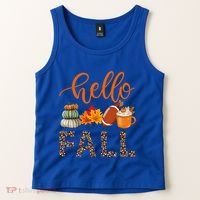 Fall Autumn Seasonal Wear Tis The Season Hello Fall Gift Tank Top thumb 2