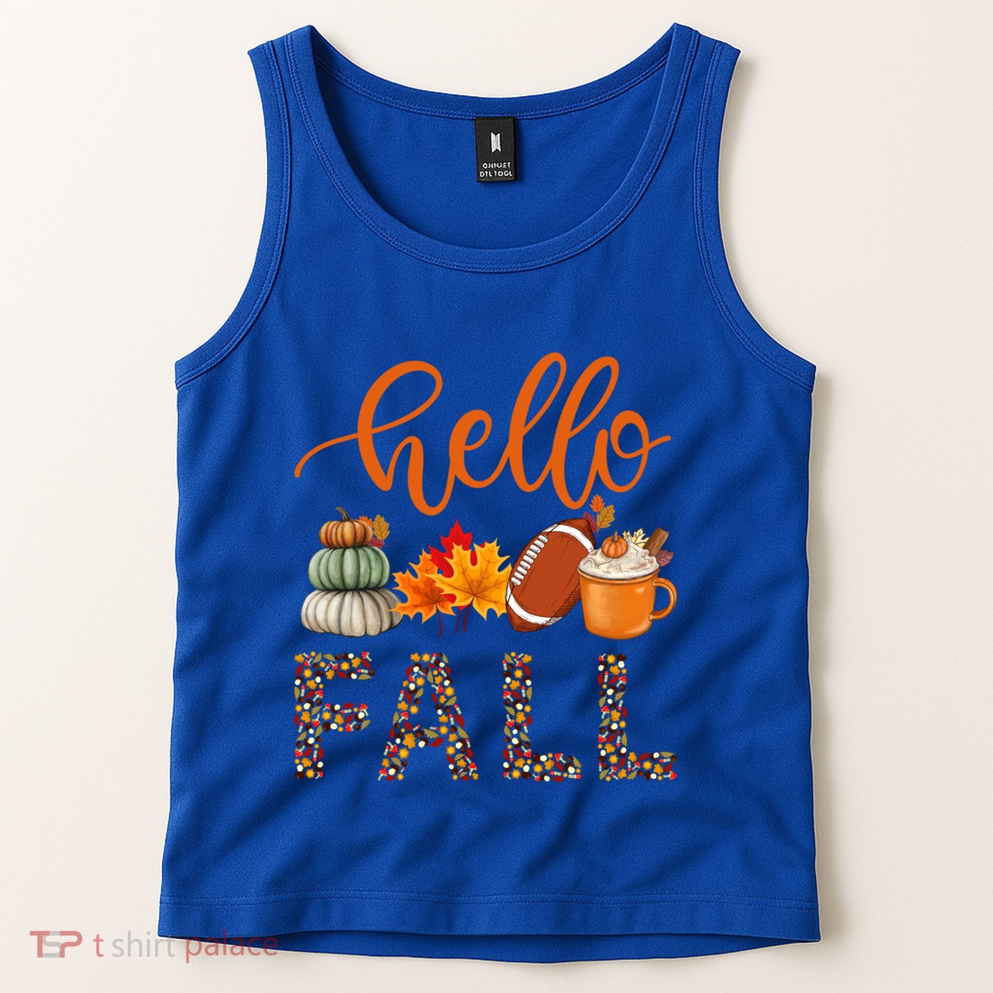 Fall Autumn Seasonal Wear Tis The Season Hello Fall Gift Tank Top