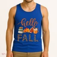 Fall Autumn Seasonal Wear Tis The Season Hello Fall Gift Tank Top thumb 3