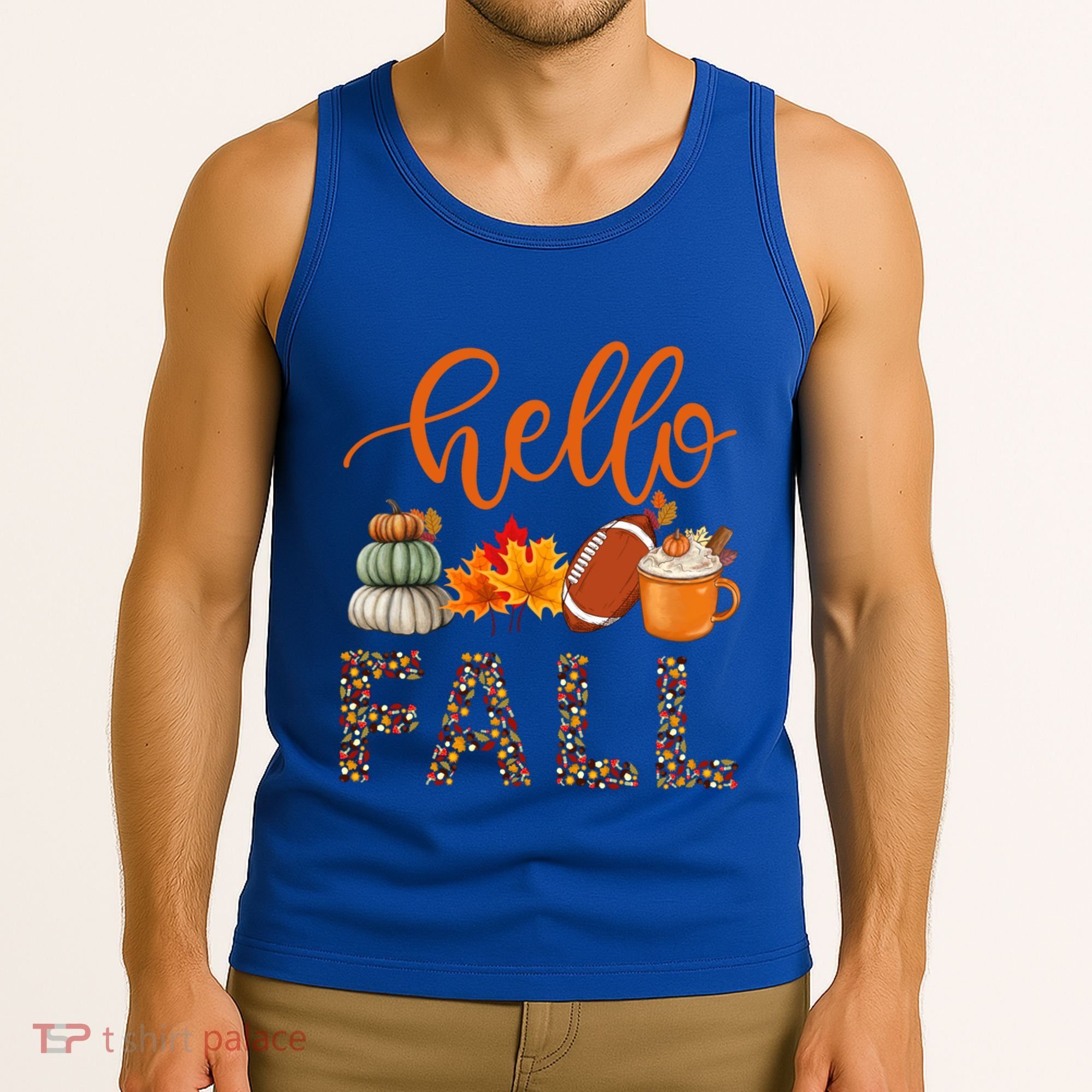 Fall Autumn Seasonal Wear Tis The Season Hello Fall Gift Tank Top