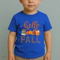 Fall Autumn Seasonal Wear Tis The Season Hello Fall Gift Toddler T-Shirt thumb 2